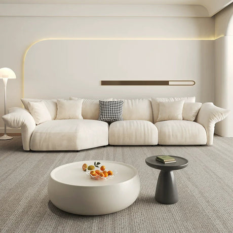 LATE AUTUMN Classic Cream Sofa with Elegant Details from LATE AUTUMN