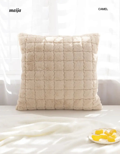 Chessboard Fluffy Square Cushions from Manxiaomian