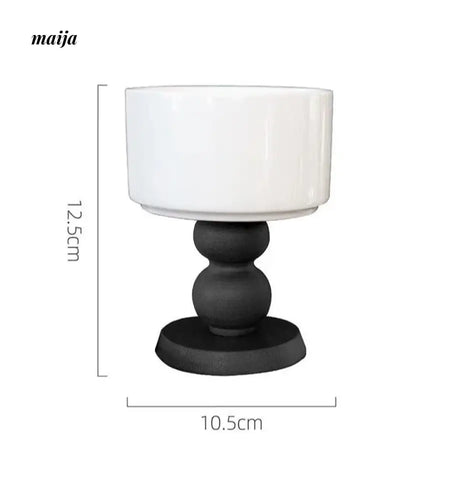 LIVETAI Coffee Cup and Plate with High Foot Set from LIVETAI