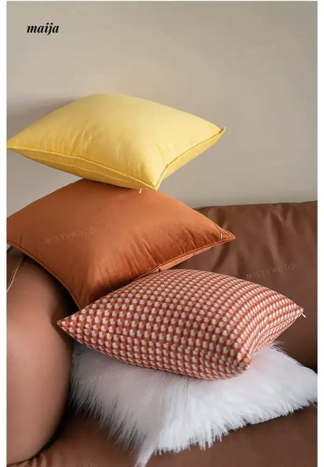 MISTYWOOD Orange Rectangular Sofa Pillow from MISTYWOOD