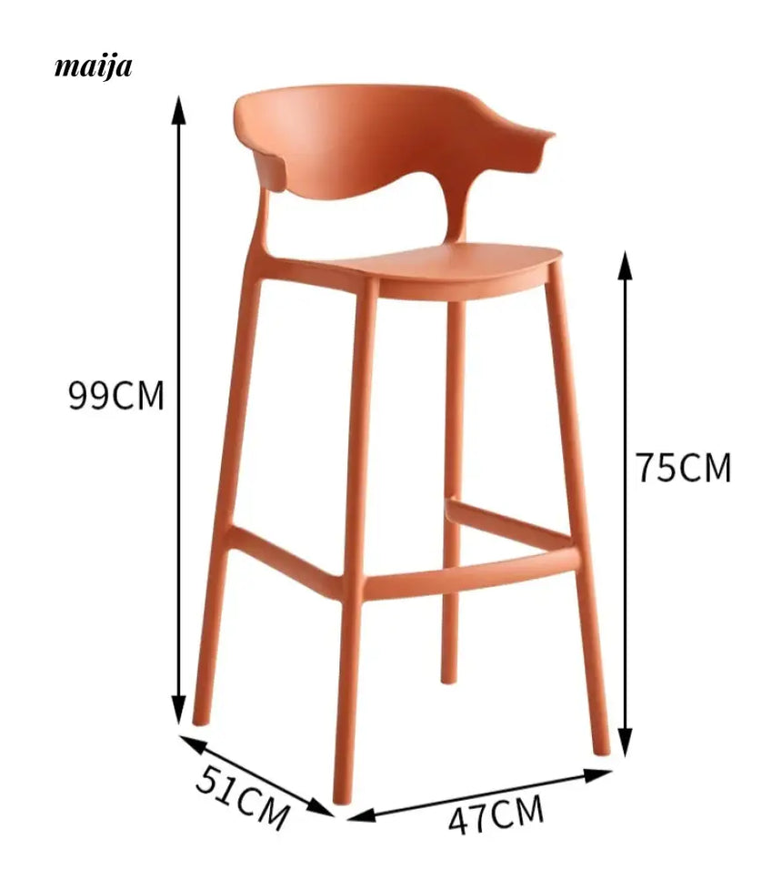 Lotus Plastic Bar Stool