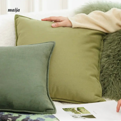 MISTYWOOD Green Modern Minimalist Pillow from MISTYWOOD