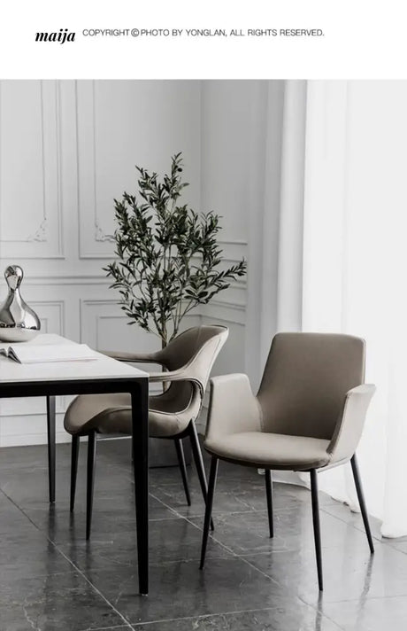 LAZYSPACE Alice Leather Dining Chair from LAZYSPACE