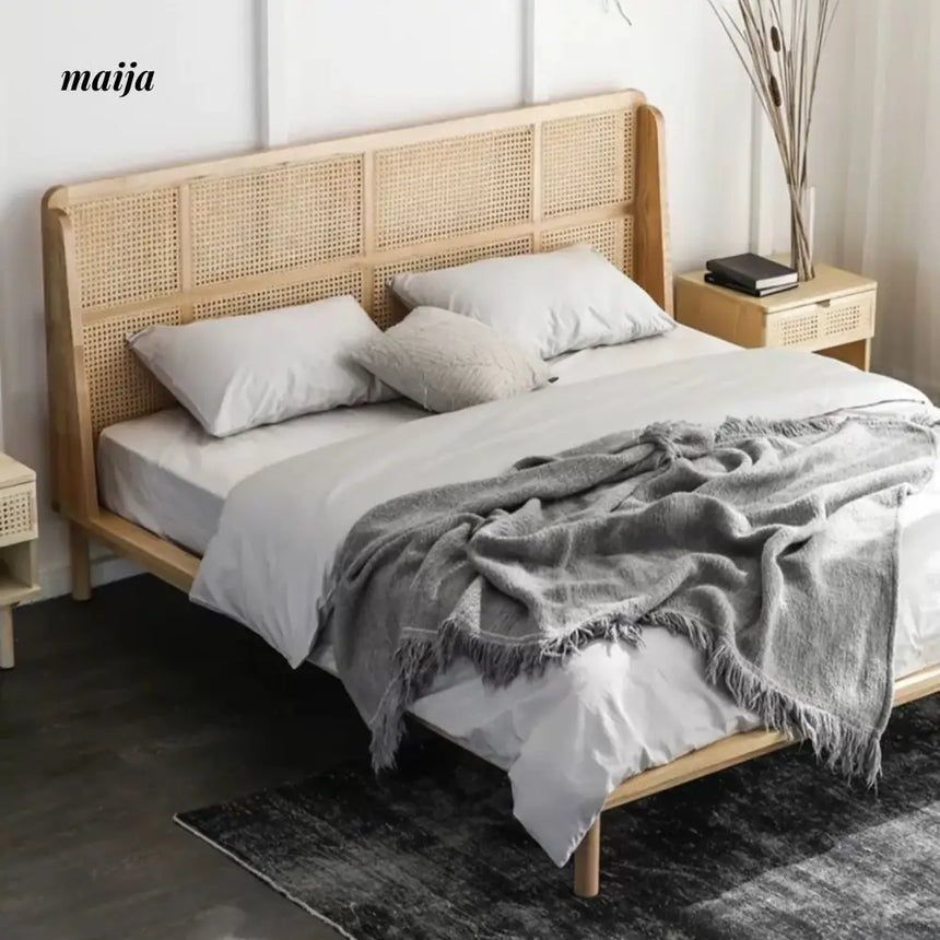 RATTAN CRAFTSMAN Silent Wooden Rattan Bed from RATTAN CRAFTSMAN