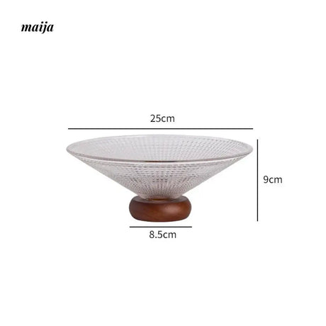 Glass Decorative Fruit Bowl from Zodian