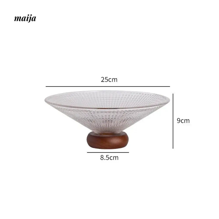 Glass Decorative Fruit Bowl from Zodian