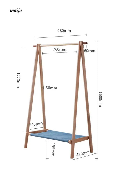 Keeley Solid Wood Clothing Rack from maija