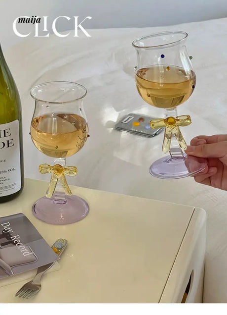CLICK Handmade Glass Bow Champagne Goblet from CLICK