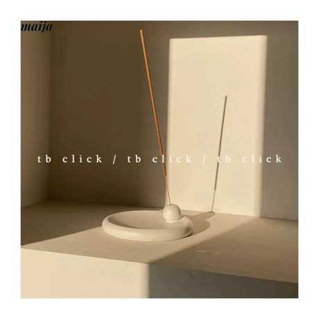 CLICK White Ceramic Incense Tray Nordic Design from CLICK