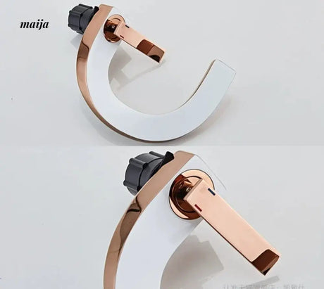 Creative Curve Copper Basin Faucet from Kaiyashi