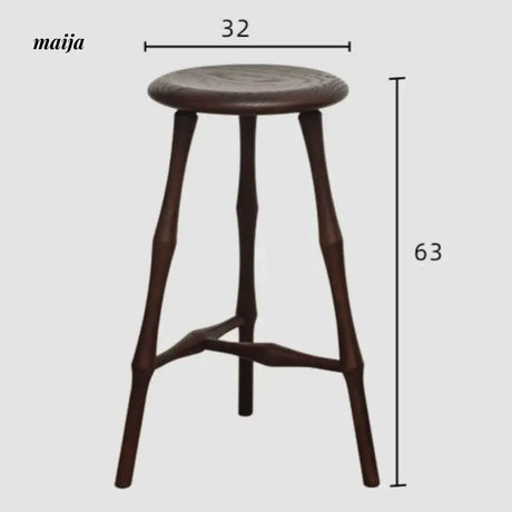 Aiza Solid Wood High Stool from maija