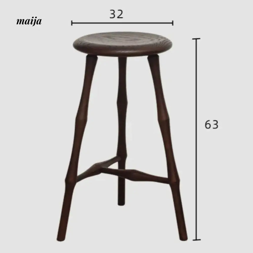 Aiza Solid Wood High Stool from maija