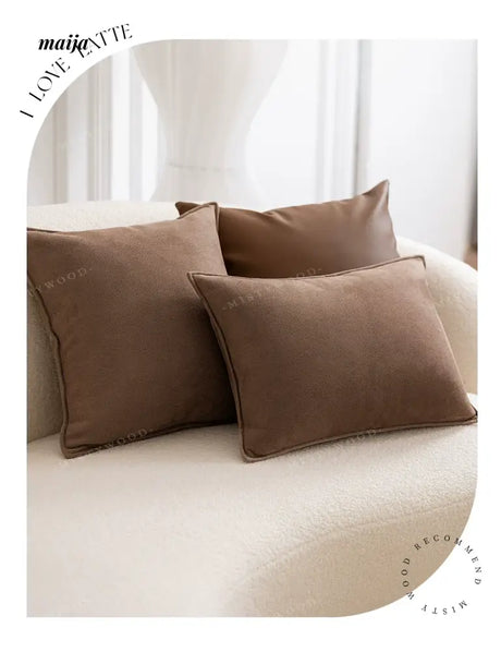 MISTYWOOD Suede Pillow with Solid Color Design from MISTYWOOD