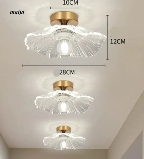 GVG Lotus Leaf Crystal Ceiling Light from GVG
