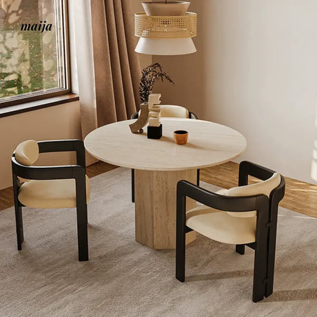 Keelan Travertine Dining Table from maija