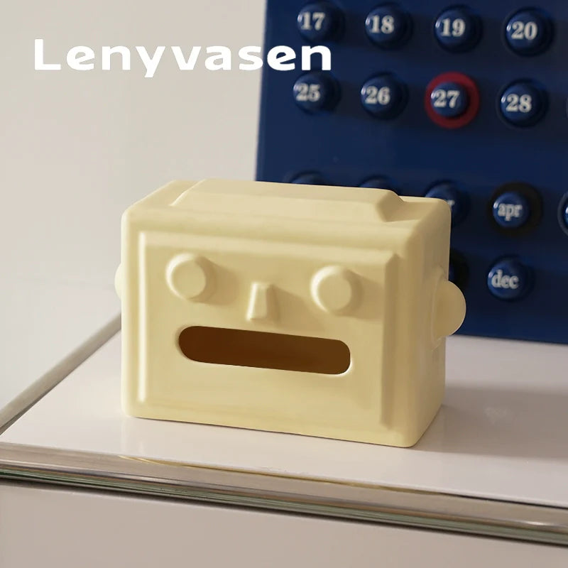LENYVASEN Nova Robot-Themed Ceramic Storage Box from LENYVASEN