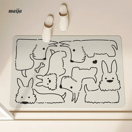 Puppy Field Bath Mat from maija