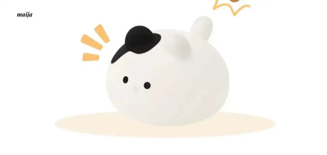 MUID Squeezy White Cat With Black Spot Night Lamp from MUID