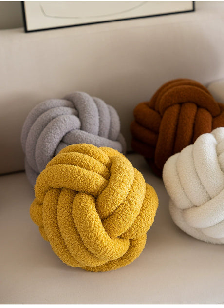 MISTYWOOD Lamb Cashmere Knot Pillow for Sofa from MISTYWOOD