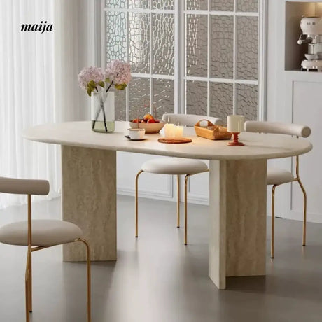 Harmonie Travertine Dining Table from maija