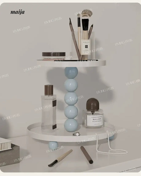 LIVINGPLUS Double-Layer Cosmetic Storage Rack from LIVINGPLUS