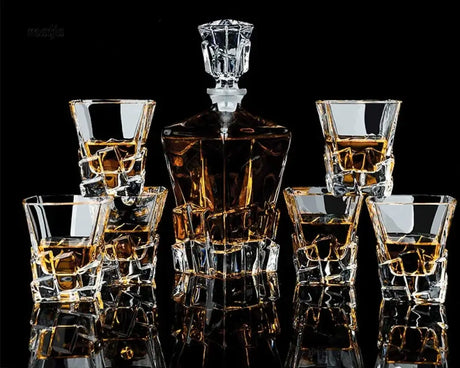 Glacial Whiskey Decanter and Glass Set from KEYHUAN