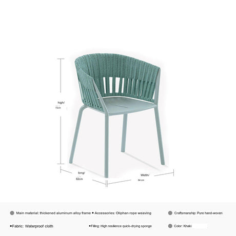 DIME GARDEN Viridian Sleek Luxury Outdoor Dining Set from DIME GARDEN