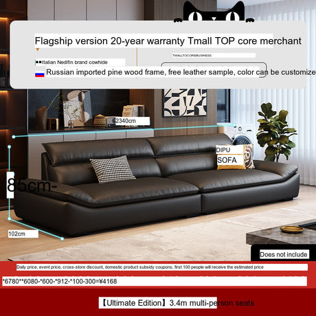 DIPU Roman Modern Leather Sofa from DIPU