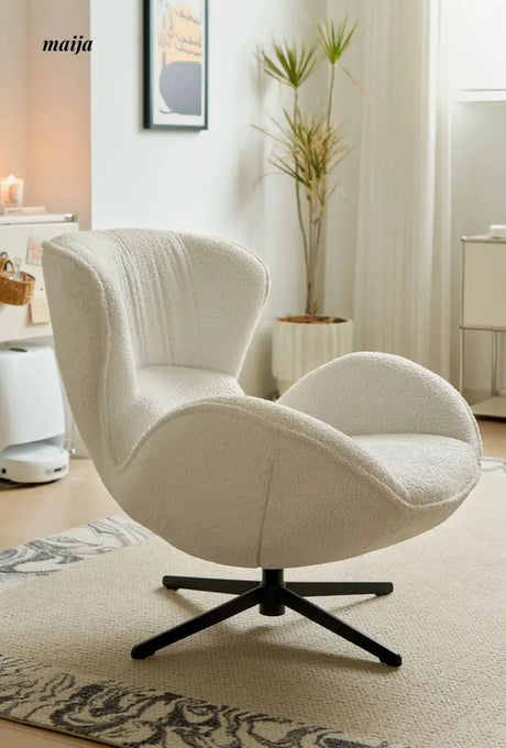 Eggshell Teddy Velvet Chair from maija