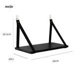 WULIHOME Solid Wood One-Line Shelf Rack with Desktop Storage