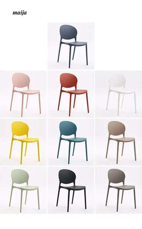 (Set of 2) Gil Plastic Dining Chair from maija