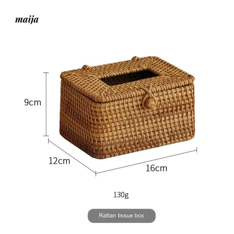 MUYE Woven Rattan Tissue Box from MUYE