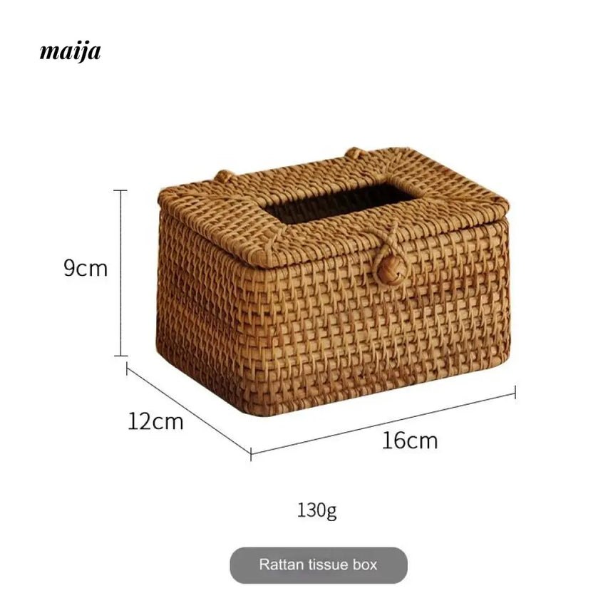 MUYE Woven Rattan Tissue Box from MUYE