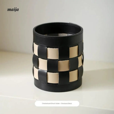 MUYE Woven Leather Make Up Brush Holder from MUYE