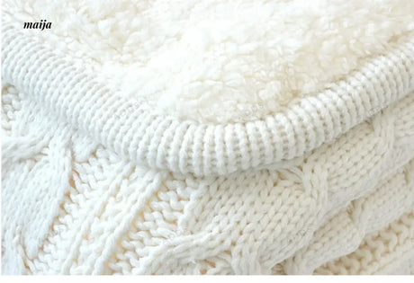 Cable Knit Double Layer Blanket from maija