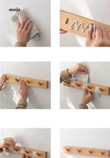 KIMACHI Wooden Load Bearing Coat Hooks from maija