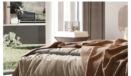 Gianluca Suspended Leather Bed from Kaiyashi