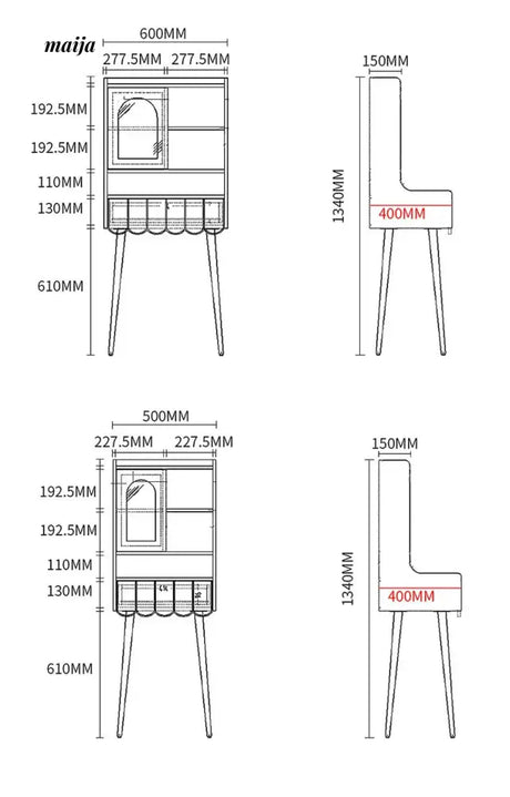 Catalina Dressing Table and Chair from maija