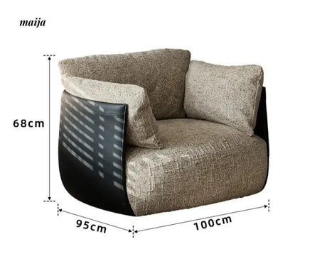 SMALL HIBISCUS Cotton Linen Recliner Nordic Style from SMALL HIBISCUS