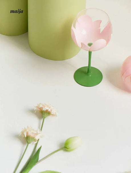 SOREMO Tulip Hand Painted Wine Glass from maija