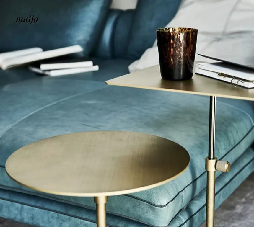 Compact Stainless Steel Side Table