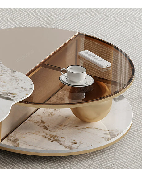 DIPU Janette Italian Luxury Coffee Table & TV Cabinet Set from DIPU
