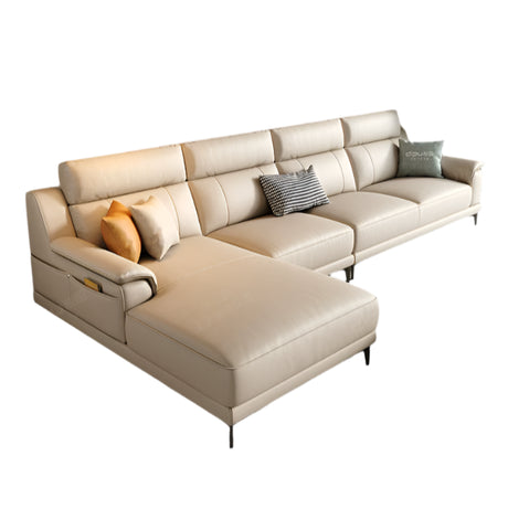 DIPU Tanner Cream Leather Sofa from DIPU