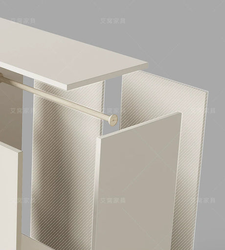 AIWO Romy Economical French Cream Wardrobe with Desk Integration from AIWO