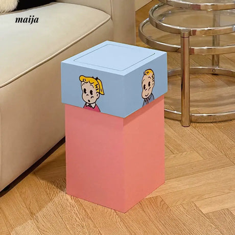 MUSN Cream Wind Trash Bin from MUSN