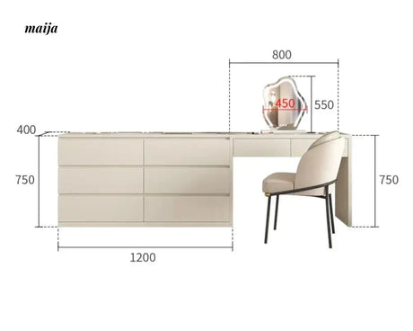MEIHOUSE Universal Dressing Table Advanced Bedroom Storage System from MEIHOUSE