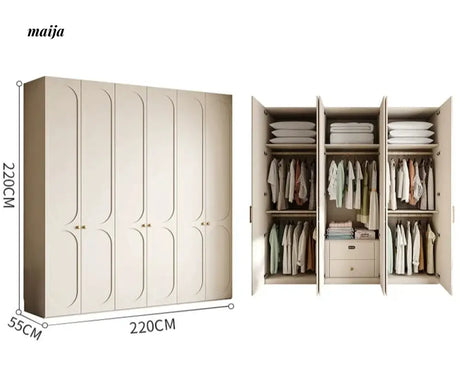MEIHOUSE French Pine Board Wardrobe Bedroom Finished Large Cabinet from MEIHOUSE