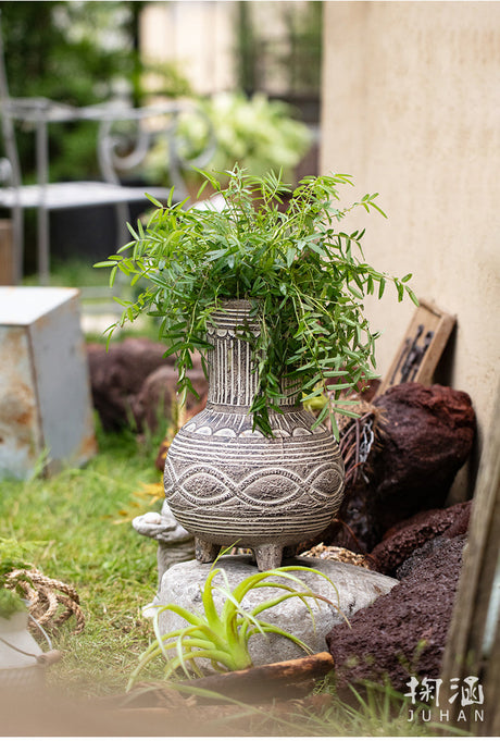JUHAN Alhambra Rustic Vintage Ceramic Flowerpot from JUHAN