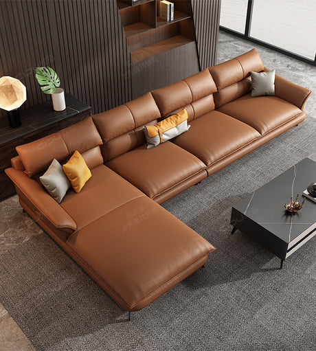 DIPU Leo Scandinavian Minimalist Leather Sofa from DIPU