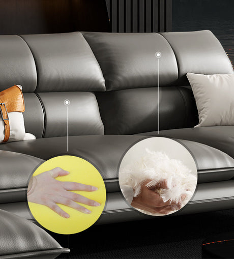 DIPU Leo Scandinavian Minimalist Leather Sofa from DIPU